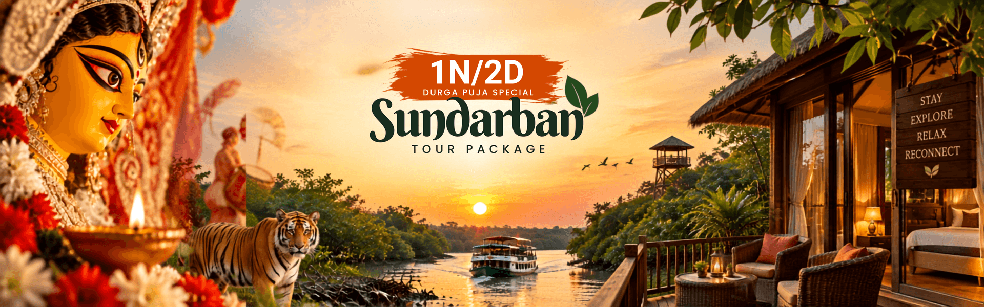 1N/2D Sundarban Durga Puja Tour Package