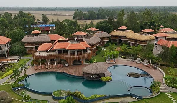 Hotel Sonar Bangla Sundarban scenic riverfront balcony view overlooking mangroves